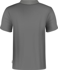 Canvas Print - Realistic t-shirt mockup. Black fabric male clothes