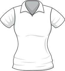 Wall Mural - Female t-shirt front view. Clothing design template