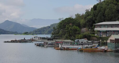 Sticker - Sun moon lake jetty pier at Nantou of Taiwan