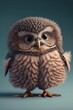 A cute and tiny baby owl.