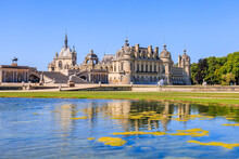 Chantilly, France. View Of The Chateau De Chantilly From The Garden.