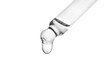 © New Africa - Dripping clear facial serum from pipette on white background, closeup