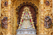 Image of the Virgen del Rocio, inside of the Ermita del Rocío, hermitage in Almonte, in Huelva, Spain