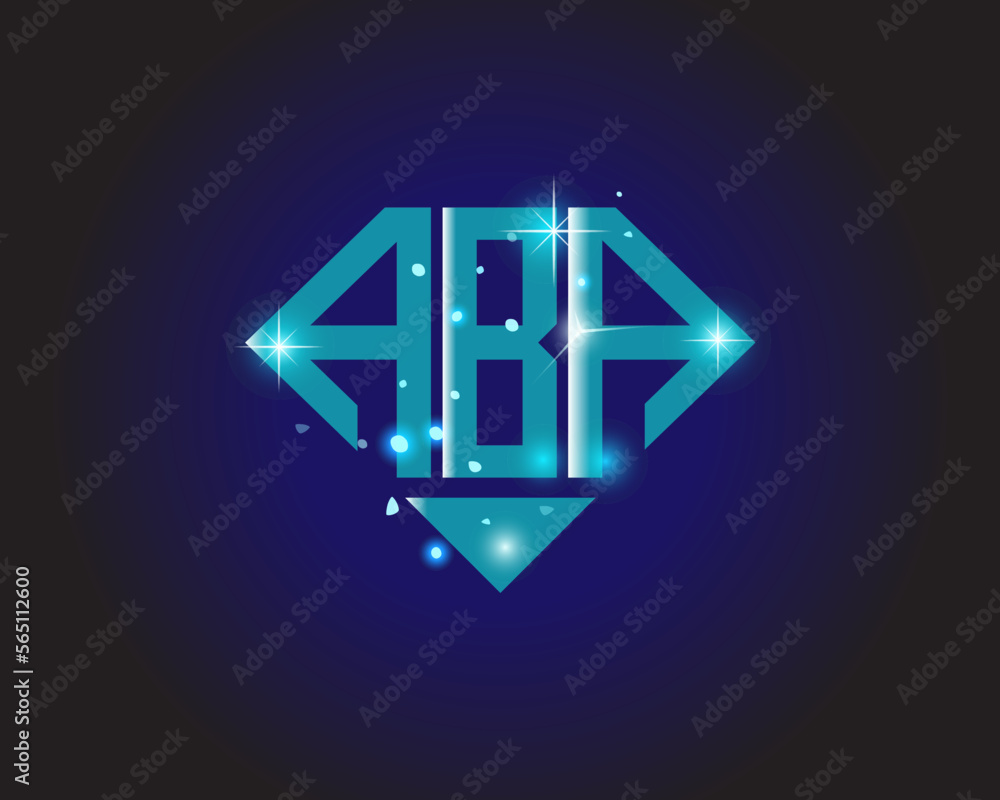 ABA Logo letter monogram with diamond shape design template. Stock ...