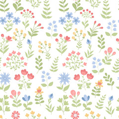 Wall Mural - floral endless background seamless pattern