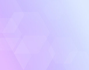 transparent hexagons on pinkish purple to light blue color gradient background. abstract, modern and