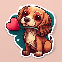 Puppy With Heart Congratulations Postcard
