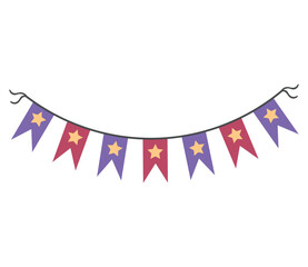 Sticker - garland icon white background