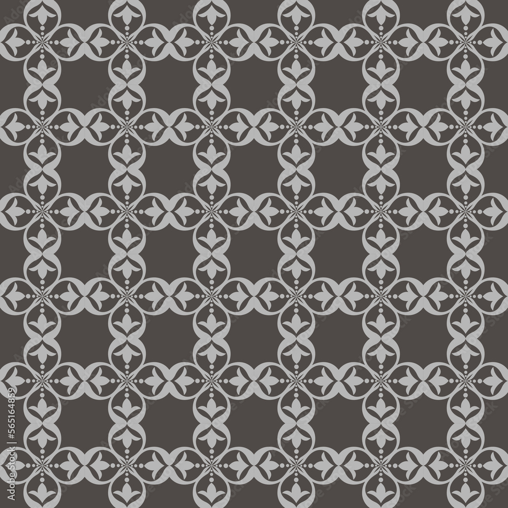 Abstract geometric seamless pattern brown.