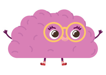 Poster - brain cartoon creativity icon