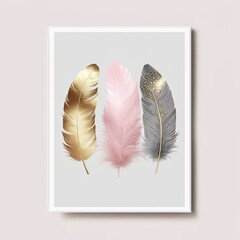 Wall Mural - feather and paper