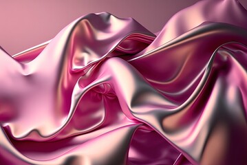 Wall Mural - Abstract pink fabric with a soft textile backdrop, illustrative of flight Generative AI