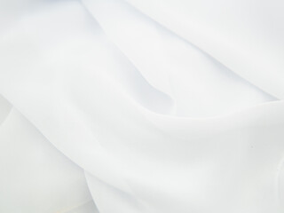 white creased fatin fabric background copy space