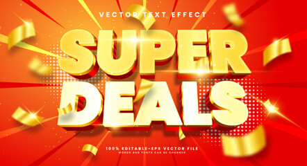 Wall Mural - Super deal 3d editable vector text style effect