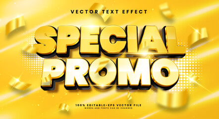 Wall Mural - Special promo 3d editable vector text style effect, suitable for promotion product name