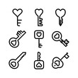 © Zahroe - key love icon or logo isolated sign symbol vector illustration - high quality black style vector icons