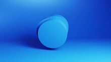 Cylinder Abstract Blue Shape Motion Graphics Background. Techno 3d Looping Video Animation Background