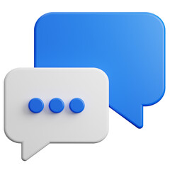 chat bubble conversation 3d illustration