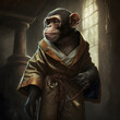 © PRODM - Scientist or Doctor  monkey portrait