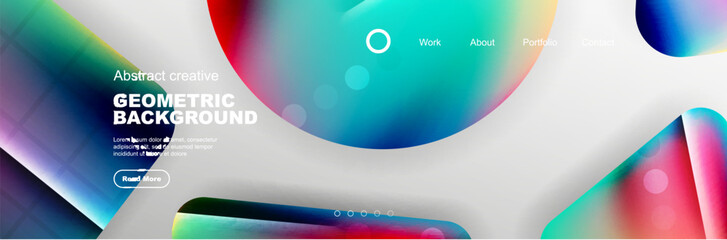 Wall Mural - Abstract background for your landing page design. Web page for website or mobile app wallpaper