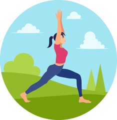 Wall Mural - woman doing exercise