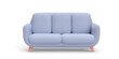 3d realistic gray sofa with shadow