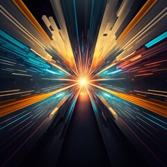 abstract background holographic movement warp speed ai generated art