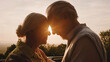 © Synthex - Smiling senior couple touching foreheads, romantic moments, love in old age