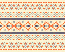 Tribal Aztec Colorful Seamless Ethnic Pattern