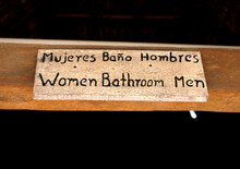 Bathroom Sign In Michoacan, Mexico.