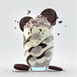 Oreo ice-cream Shake | Oreo bubble shake | Oreo milkshake | AI Generative | Hyper realistic | Photorealism