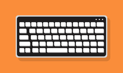 Wall Mural - cartoon keyboard digital computer typing equipment vector illustration