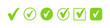 © Vitechek - Green check mark and red cross icon set. Circle and square. Tick symbol in green color, vector illustration.