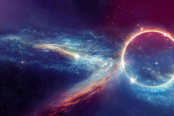 Wall Mural - starry universe galaxy renderings concept map generative ai content by midjourney