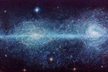 Wall Mural - starry universe galaxy renderings concept map generative ai content by midjourney
