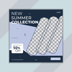 Creative vector premium fashion sale social media post template collection,
Social media post Banner Square Flyer Template Design.
Modern promotion square web banner for social media.