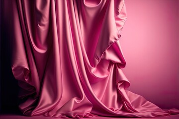 Wall Mural - pink silk backdrop