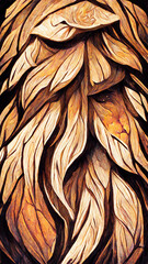 Wall Mural - lion wood painting fluff texture illustration Generative AI Content by Midjourney