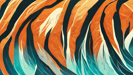 Wall Mural - simple background made of tiger armor illustration generative ai content by midjourney