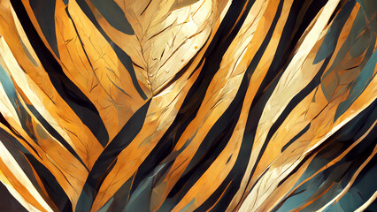 Wall Mural - simple background made of tiger armor illustration generative ai content by midjourney