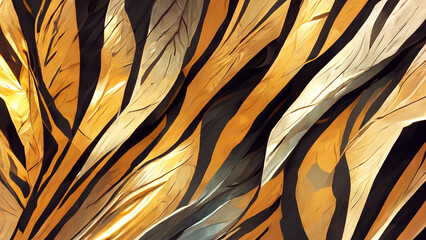 Wall Mural - simple background made of tiger armor illustration generative ai content by midjourney