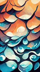 Wall Mural - water ripple concept design renderings illustration generative ai content by midjourney