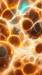 Wall Mural - particle cell photosphere stacking background image illustration generative ai content by midjourney