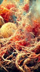 Wall Mural - magic particle neuron concept illustration illustration generative ai content by midjourney