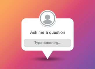 Ask me a question icon in flat style. Faq vector illustration on isolated background. Help button sign business concept.