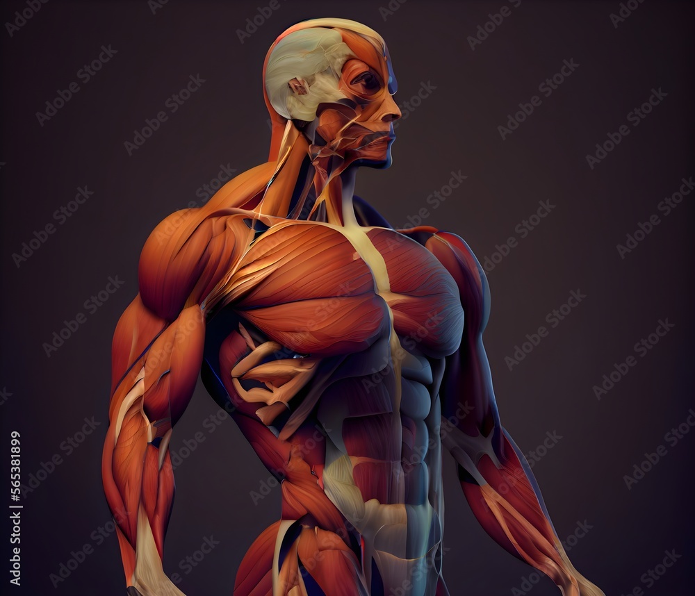 anatomy of human body. Generative AI Stock Illustration | Adobe Stock