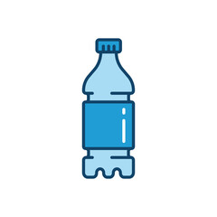 Wall Mural - Plastic bottle of water icon. High quality coloured vector illustration.