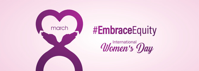 international women's day 2023, campaign theme: #embraceequity. women's day vector illustration. giv
