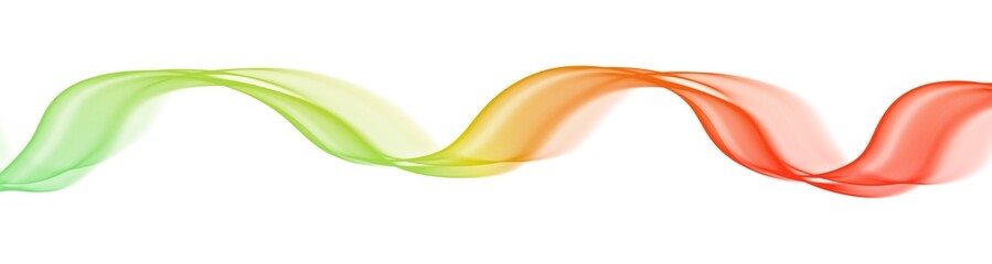 Wall Mural - Smooth curve wave line gradient green red