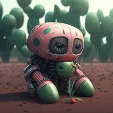 A Baby Watermelon Character